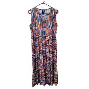 Pure Essence Urbanology Maxi Dress Size Small Vacation Hawaiian Casual Beach
